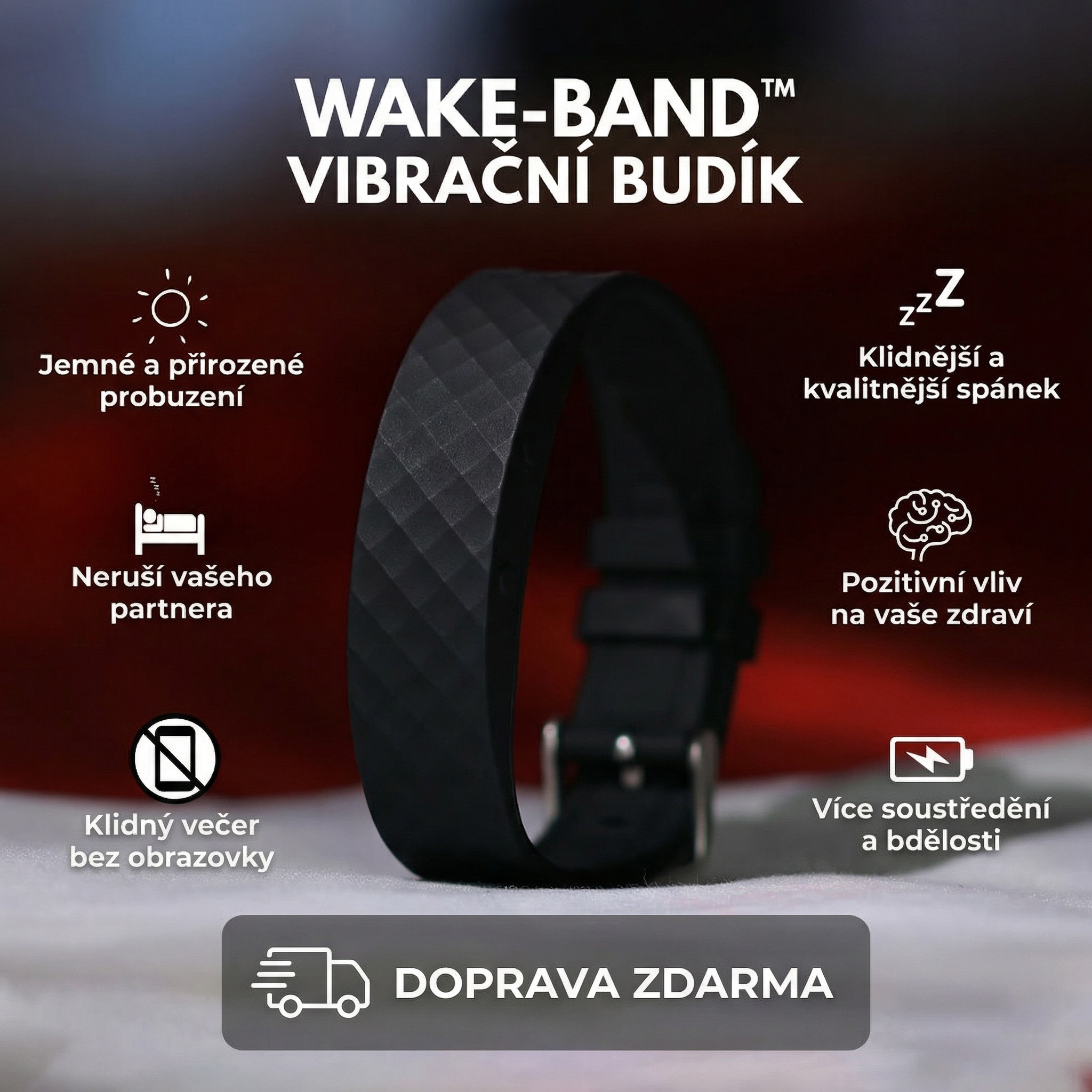 Proč si vybrat náš WAKE-BAND™ Vibrační budík?